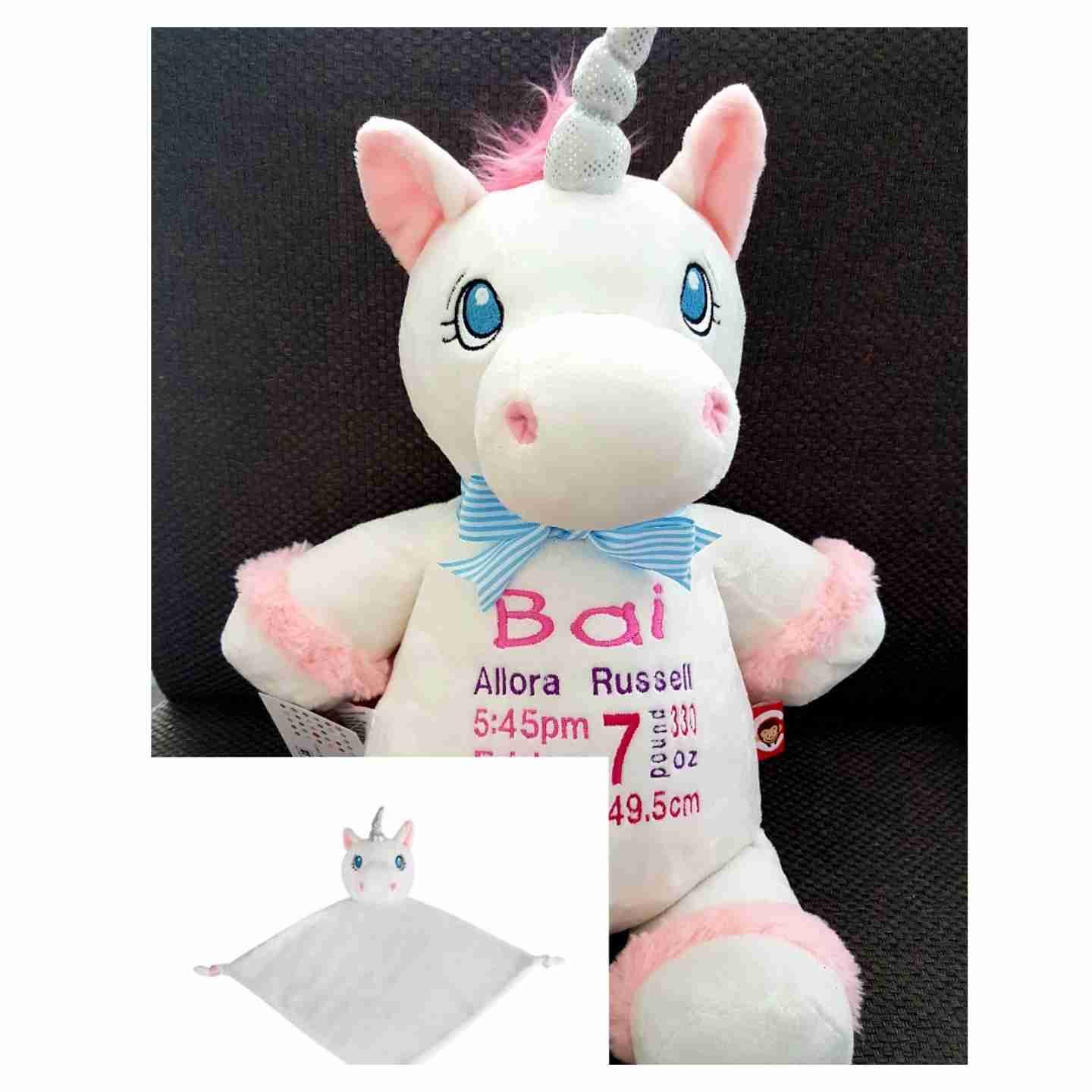 White Unicorn + Security Blanket Combo- $80.00 - Stitch ...